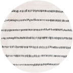 SAFAVIEH Melody Collection Area Rug - 6'7" Round, Ivory & Black, Modern Design, Non-Shedding & Easy Care, Ideal for High Traffic Areas in Living Room, Bedroom, Dining Room (MEL114A-7R)