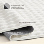 Bedsure 5x7 Fluffy Area Rugs for Living Room, Machine Washable Rugs, Non-Slip Backing, Non-Shedding, Pet Friendly Throw Rug for Bedroom Dining Room, Coconut White