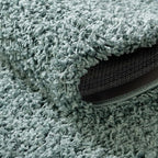 Unique Loom Solid Shag Collection Area Rug (6' 1" x 9' Rectangle, Light Slate Blue)