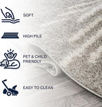 JONATHAN Y Elm Diamond Stripe Shag Gray/Ivory Runner Rug, 2x8, Geometric, Bohemian, Contemporary, Easy-Cleaning for Living Room, Bedroom, Kitchen, Pet Friendly, Non-Shedding (MOH408B-28)