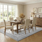 SOULFUL Medium Pile 4x6 Rugs for Living Room - Cozy Soft Underfoot Area Rug - Light Taupe Boho Floral - Washable Non-Slip - Perfect for Bedroom Kids Room Under Dining Table Office