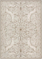 Lahome Boho Animal 5x7 Washable Living Room Area Rugs, Beige Soft Rugs for Bedroom, Botanical Large Boho Non Slip Dining Room Carpet for Under Table Entryway Kitchen Office (5x7ft,Beige)