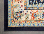 Unique Loom Sialk Hill Collection Area Rug - Washington (5' 3" x 8' Rectangle Navy Blue/Cream)