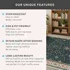 Dark Green Oushak 3x4 Large Entryway Rug - Modern Vintage Boho Floral, Washable Low Pile Non-Slip Area Rugs for Door Mat Indoor Entrance, Kitchen, Bedroom Beside Bed