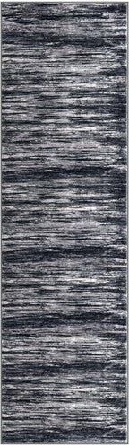 2x7 Modern Abstract Runner Rug for Hallways, Black Super Soft Hallway Decor Kitchen Rugs with Non-Slip, Non-Shedding Washable Rug for Hallways Entryway Bedroom Indoor