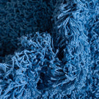 Unique Loom Solid Shag Collection Area Rug (7' 1" Round, Periwinkle Blue)