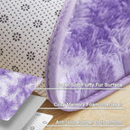 Andency Soft Area Rugs for Living Room Bedroom, 4x6 Fluffy Shaggy Bedside Rug, Non-Slip Large Shag Fuzzy Plush Carpets for Bedroom Kids Dorm Nursery Home Decor Aesthetic, Tie-Dyed Purple