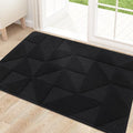OLANLY Door Mats Indoor, Non-Slip, Absorbent, Dirt Resist, Entrance Washable Mat, Low-Profile Inside Entry Doormat for Entryway (30x17 inches, Black)
