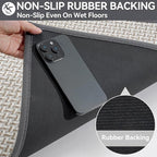 Door Mat Entrance 24"x35", Dirt Resistant and Absorbent, Non-Slip Rubber Backing Floor Mats, Easy Clean Low-Profile Doormat for Entryway, Front Door, Inside Entrance, Grey