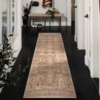 vivorug Runner Rug 2'x7' Vintage Washable Non-Slip Runners for Hallways Kitchen Entryway Laundry Room Carpet Hallway Runner Brown