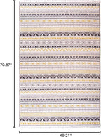 Alfa Rich 4x6 Yellow Gray White Washable Area Rugs for Living Room Bedroom Kitchen Cotton Decor Rug