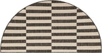 Unique Loom Outdoor Striped Collection Area Rug - Striped (3' 1" x 6' 1" Hearth Charcoal/Ivory)