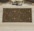 Ambesonne Floral Decorative Rug, Spring Season Themed Watercolors Painting of Herbs Flowers Botany Garden Art, Quality Carpet for Bedroom Dorm and Living Room, 2' x 5', Lime Green