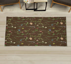 Ambesonne Floral Decorative Rug, Spring Season Themed Watercolors Painting of Herbs Flowers Botany Garden Art, Quality Carpet for Bedroom Dorm and Living Room, 2' x 5', Lime Green