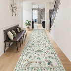 Lahome Insect Washable Runner Rug, 2'6''x8' Soft Hallway Rug Non Slip, Ultra-Thin Kitchen Runners for Hallways with Rubber Backing Carpet for Laundry Bedroom Bathroom(Beige)