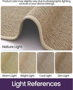 DEXI Ultra Thin Entryway Indoor Door Mat 32x48, Non Slip Rubber Backing Inside Entry Mat, Low Profile Easy Clean Dirt Trapper Doormat for Inside Entrance Patio, Beige