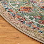 Unique Loom Isabella Collection Area Rug - Rossellini (5' 1" Round, Green/ Blue)