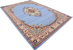 Unique Loom Reza Collection Traditional Persian Style Area Rug, 7 x 10 ft, Light Blue/Ivory