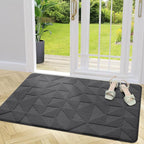 OLANLY Door Mats Indoor, Non-Slip, Absorbent, Dirt Resist, Entrance Washable Mat, Low-Profile Inside Entry Doormat for Entryway (48x32 inches, Dark Grey)