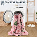 Lahome Floral Kitchen Runner, 2X6 Washable Runner Rug Non-Slip, Ultra-Thin Soft Hallway Rug Stain Resistant Boho Carpet for ‎Bedroom Laundry Bathroom, Pink