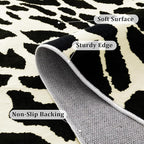 YIHOUSE Leopard Rug for Living Room, 5x7 Black and White Cute Cheetah Print Rug Modern Washable Ultra-Thin Animal Printed Rugs for Bedroom, Girls Boys Dorm Room Nursery Room, Playroom
