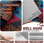 Patchwork Rugs for Entryway - Geometric Abstract Area Rugs 3x4, Multicolor Retro Aesthetic Non Slip Foldable Indoor Throw Carpet Home Decor #C015