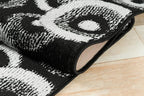 Custom Size Long Black Hallway Runner Rug | Cut to Length 2'3" x 17' (Runner) | Non-Slip & Machine Washable | REMNAZ