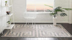 Unique Loom Athens Collection Classic Geometric Modern Border Design Area Rug (3' 3 x 5' 3 Rectangular, Gray/ Beige)