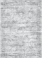 Area Rugs 4x6 for Living Room, Vintage Washable Rugs for Dining Room, Kitchen, Non-Slip Area Rug Grey