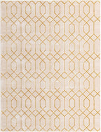 Marilyn Monroe Glam Collection Area Rug - Trellis (10'x 13' Rectangle, White Gold/ Gold)