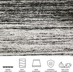 SAFAVIEH Adirondack Collection Area Rug - 10' Square, Silver & Black, Modern Ombre Design, Non Shedding & Easy to Clean, Ideal for Living Room, Bedroom, Office, Dining Space (ADR113A)