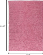 Alfa Rich 7x10 Dark Pink Washable Area Rugs for Living Room Bedroom Kitchen Girls Cotton Decor Rug