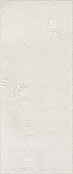 Abani Cream Area Rug for Living Room, Bedroom- Zen Reiki Pattern- 2'6" x 6' -Durable & Easy to Clean