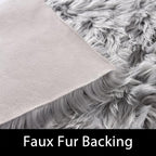 Latepis Grey 6x9 Area Rugs Faux Fur Sheepskin Rug for Living Room Fluffy Washable Rugs for Bedroom Teen Bedroom Decor