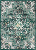 LUXE WEAVERS Moroccan Green 4x5 Medallion Area Rug for Living Rooms