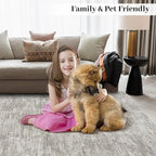RUGSREAL Bedroom Rug 3x5 Washable Rug for Living Room Small Entryway Carpet with Rubber Backing Stain Resistant Dining Room Throw Mat Modern Solid Color Area Rug for Bedside Kitchen, Taupe
