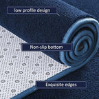 AROGAN Modern Shag Area Rug for Living Room, 5x7 Feet Washable Rugs for Bedroom, Indoor Floor Carpet, Plush Memory Foam Bedside Rugs for Kids Girls Teens Low Pile, Navy Blue