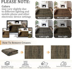 2x8 Machine Washable Runner Rug, Kitchen Hallway Area Rug, Brown Black Vintage Moroccan Rug Ultra Non-Slip Low Pile Soft Faux Wool Carpet, Kids and Pets Friendly for Bedroom Entryway Bedside Decor Rug
