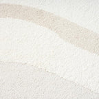 Abani Nomad Cream & Beige Area Rug 4' x 6' for Living Room, Bedroom - Chic Abstract Pattern - Durable & Easy to Clean