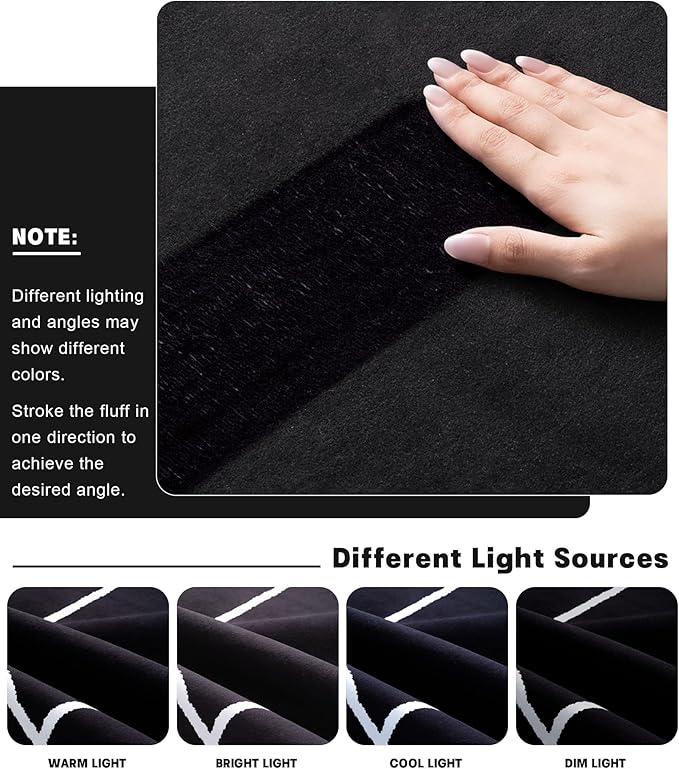 YIHOUSE Modern Washable Area Rug for Living Room Bedroom - Large Abstract Black and White Rug Non-Slip Ultra-Thin Home Decor (Dark Abstract, 6'x9'ft)