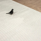 Abani Neutral Beige Area Rug 12' x 15' for Living Room, Bedroom - Zen Reiki Circles Pattern - Durable & Easy to Clean