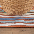 CAMILSON Indoor Outdoor Rug, Orange 9x12 Geometric Arch Striped Large Area Rugs for Patio and Home Areas, Easy-Cleaning Non-Shedding Living Room, Garden and Deck Washable Outside Carpet (9 x 12)