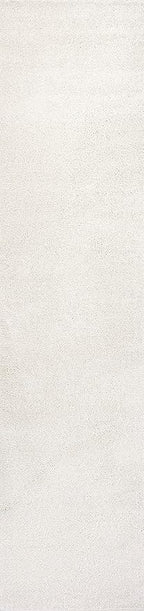 Eyely UES100T-214 Supersoft Haze Solid Low-Pile Indoor Runner Rug, Coastal, Bohemian, Minimalist, Classic, Casual for Bedroom,Kitchen,Living Room,Non Shedding,Easy-Washing, Cream, 2 X 14