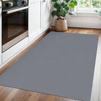 3x5 Ft Braided Area Rug Washable Rugs for Entryway Throw Rugs with Rubber Backing Boho Door Mat Indoor Entrance Cotton Kitchen Mats Woven Front Door Carpet for Foyer Living Room, Grey