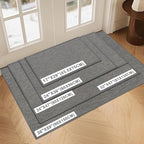 LEKEEPGO Door Mat 24"x36", Non Slip Door Mat Indoor Entrance, Rubber Backing Front Indoor Door mats Washable Absorbent Low-Profile Entryway Entry Resist Dirt Inside Door Mats, Light Grey