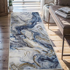 2x10 Runner Rug for Hallways Kitchen Modern Abstract Washable Rug Soft Non Slip Carpet for Laundry Entryway Bedroom Bathroom