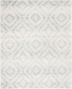 SAFAVIEH Area Rug 8x10 - Adirondack Collection - Large - Ivory & Light Blue, Geometric Trellis Pattern, Non-Shedding & Easy Cleaning, Ideal for Living Room, Bedroom, Office, Dining Space (ADR131T)