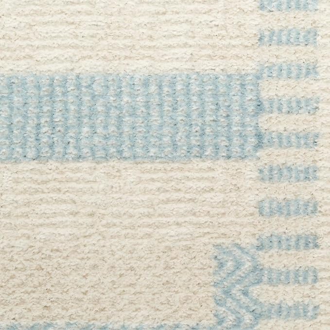 Nourison Home Nordic Ivory Blue 8' x 10' Area Rug - Easy Clean, Non Shedding, Bed Room, Living Room, Dining Room, Kitchen (8' x 10')