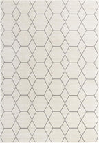 Unique Loom Trellis Frieze Collection Area Rug - Geometric (10' x 14' 1", Ivory/ Gray)