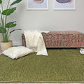 Alfa Rich 5x8 Green Washable Area Rugs for Living Room Bedroom Kitchen Cotton Decor Solid Rug